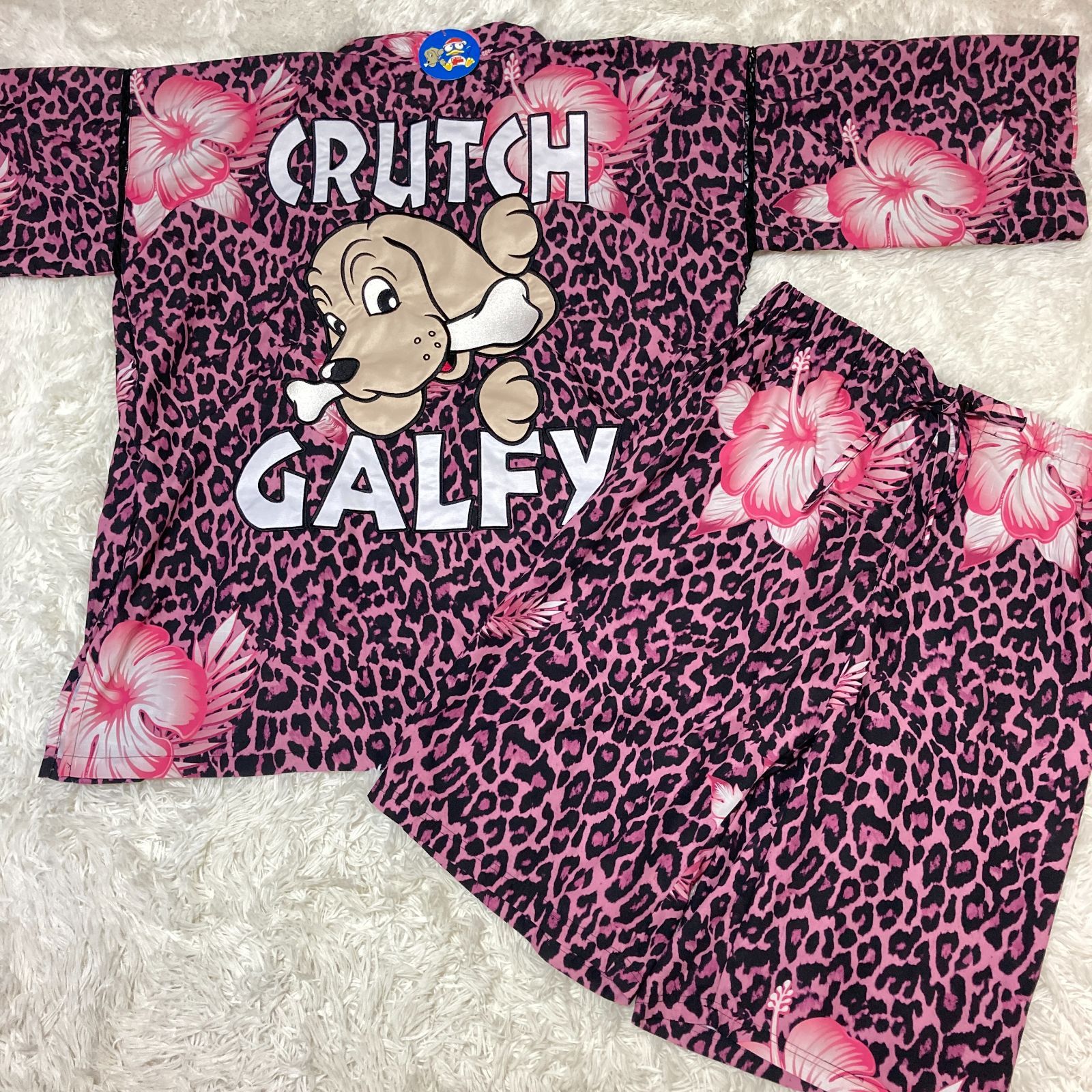 ♥ ガルフィー GALFY ヒョウ柄 甚平 あの時の甚平 ピンク 大型