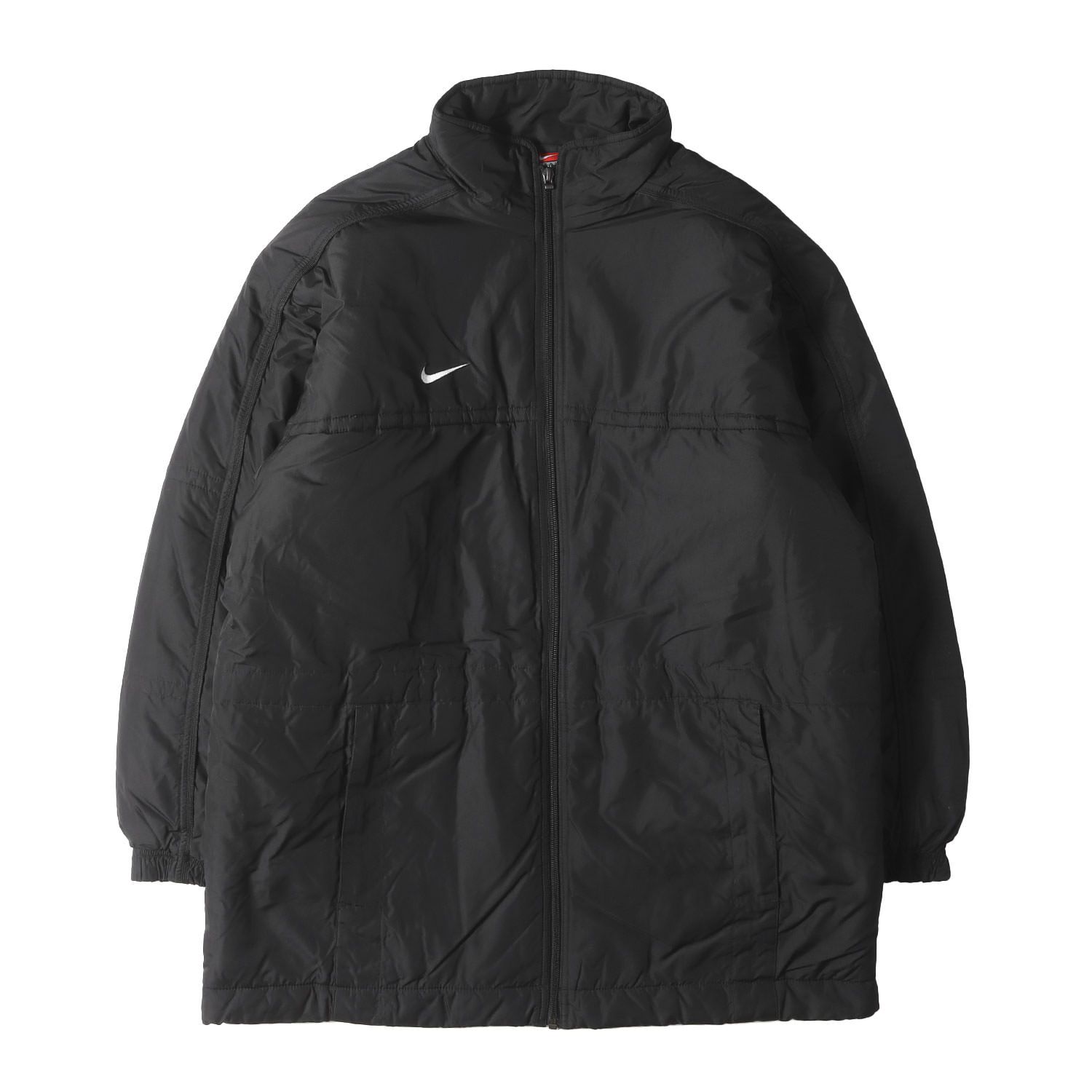 NIKE ナイキ ブルゾン サイズ:MENS XL / 00s TEAM TAG ワンポイント スウォッシュ ハイネック ジップ テック ブルゾン / ブラック 黒 / アウター ジャケット コート 上着【メンズ】【中古】