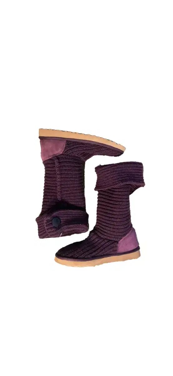 Ugg ダークパープル ニット ブーツ 240