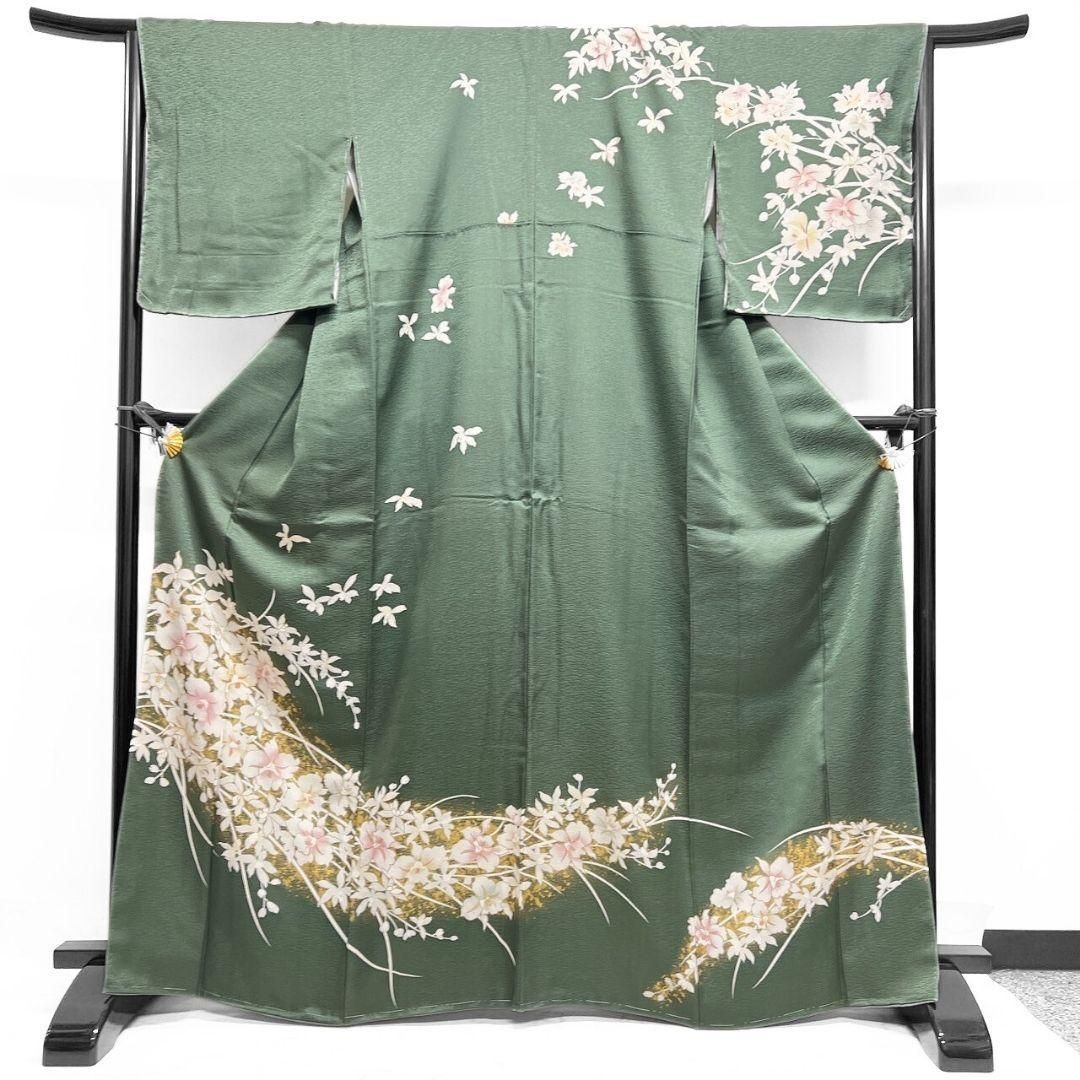 未着用 訪問着 金駒刺繍 金彩 蘭 着物 044a p - メルカリ