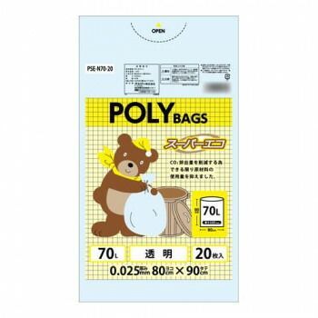 オルディ ポリバック スーパーエコ 70L 透明20P×20冊 10470501