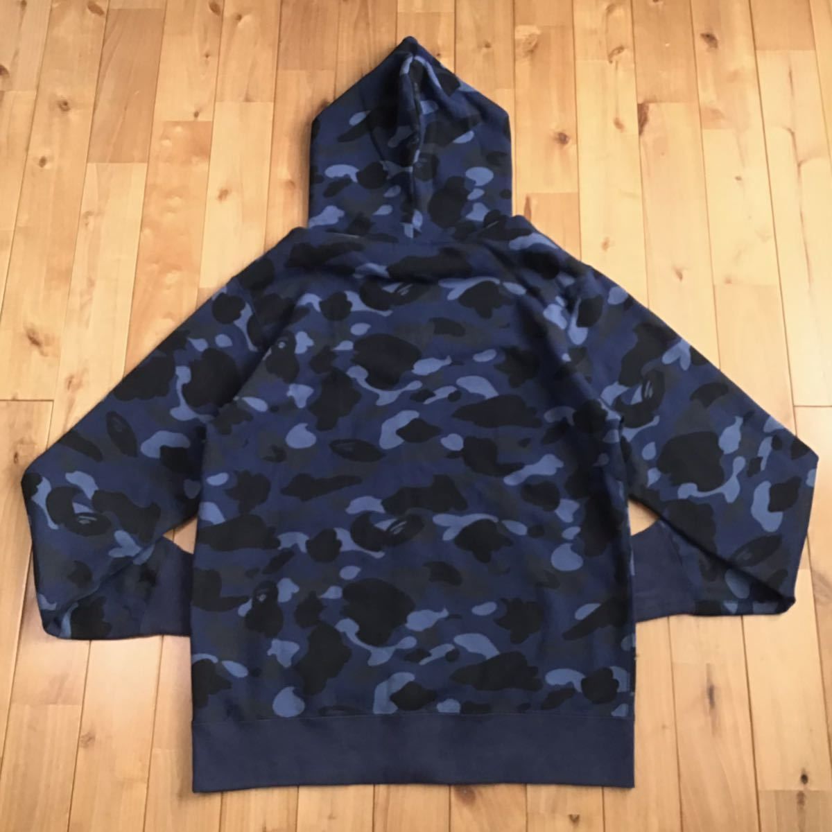 ☆2XL☆ Blue camo フルジップ パーカー a bathing ape BAPE full zip 