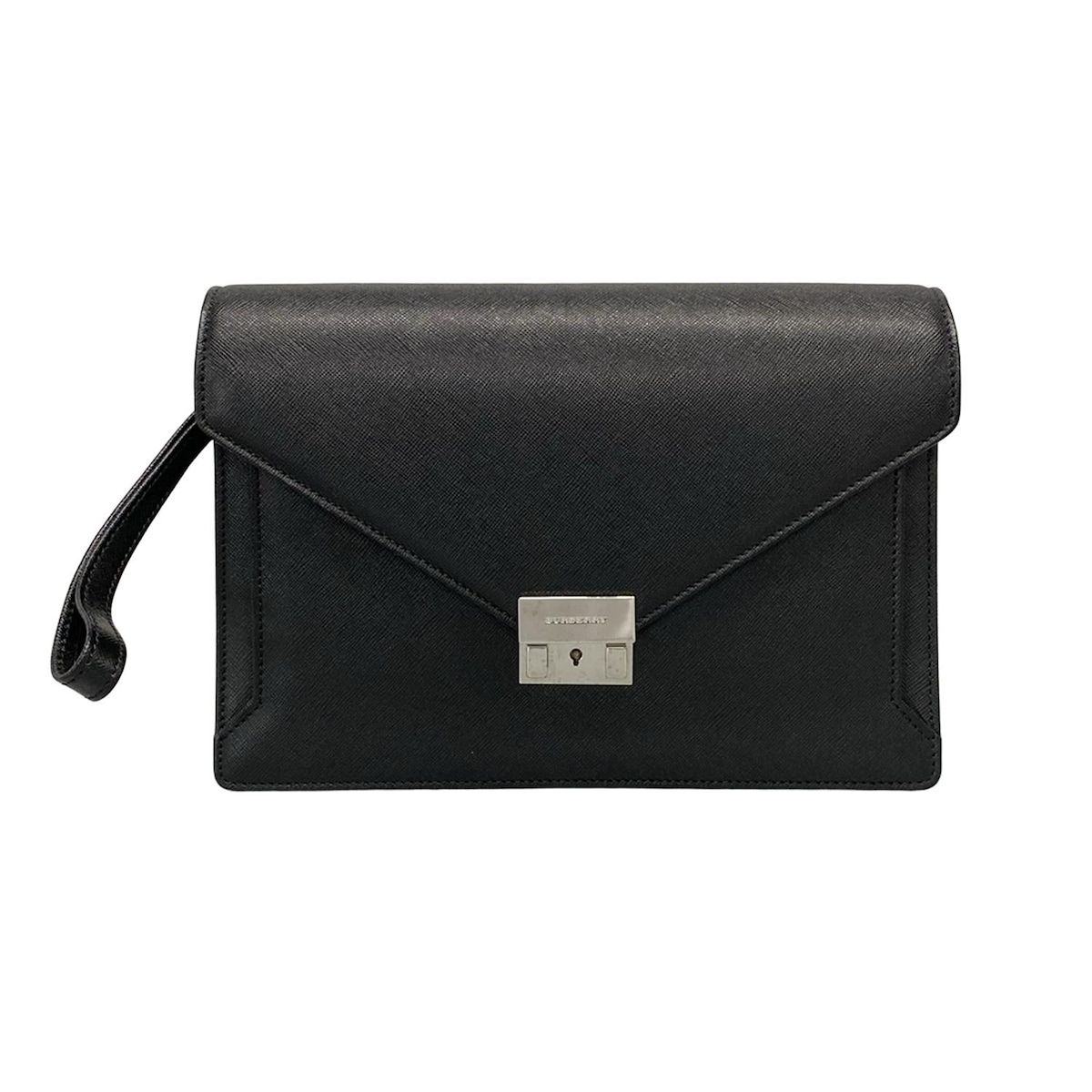 BURBERRY|Burberry バーバリー クラッチバッグ - 黒 レザー