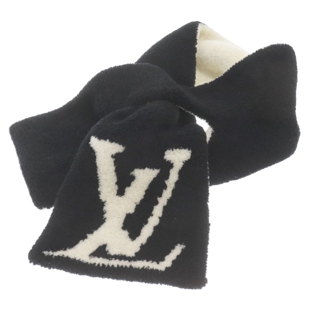 ルイ・ヴィトン マフラー ブラック・ホワイト LOUIS VUITTON - LVルイヴィトンM79399ウールマフラーcomfyコンフィー