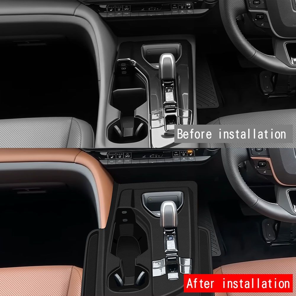 トヨタ クラウン CROWN CROSSOVER 23年対応 右ハンドル 低グレード シリコン製 シフトパネルカバー 保護 ガーニッシュ ブラック 取付簡単