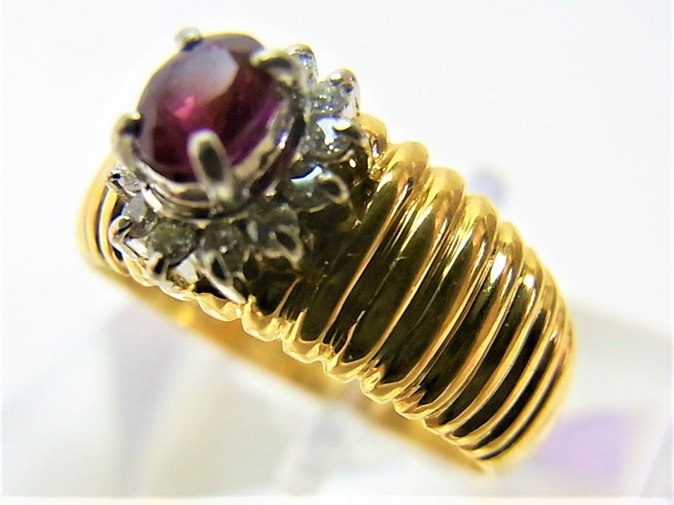 K18Pt900 18金プラチナ コンビ ルビー0.36ct ダイヤ0.12ct K18Pt900 18金プラチナ コンビ ルビー0.36ct ダイヤ0.12ct