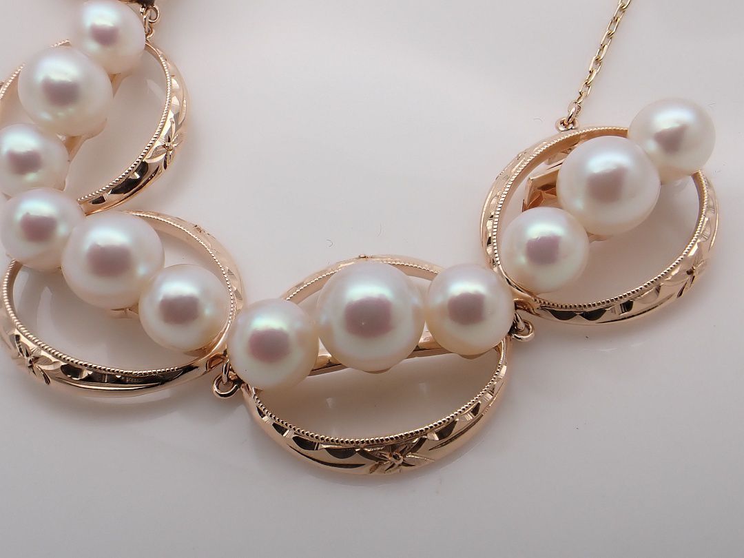 田崎真珠 K14 パール ブレスレット5.5-6.5mm 20.1g - メルカリ 