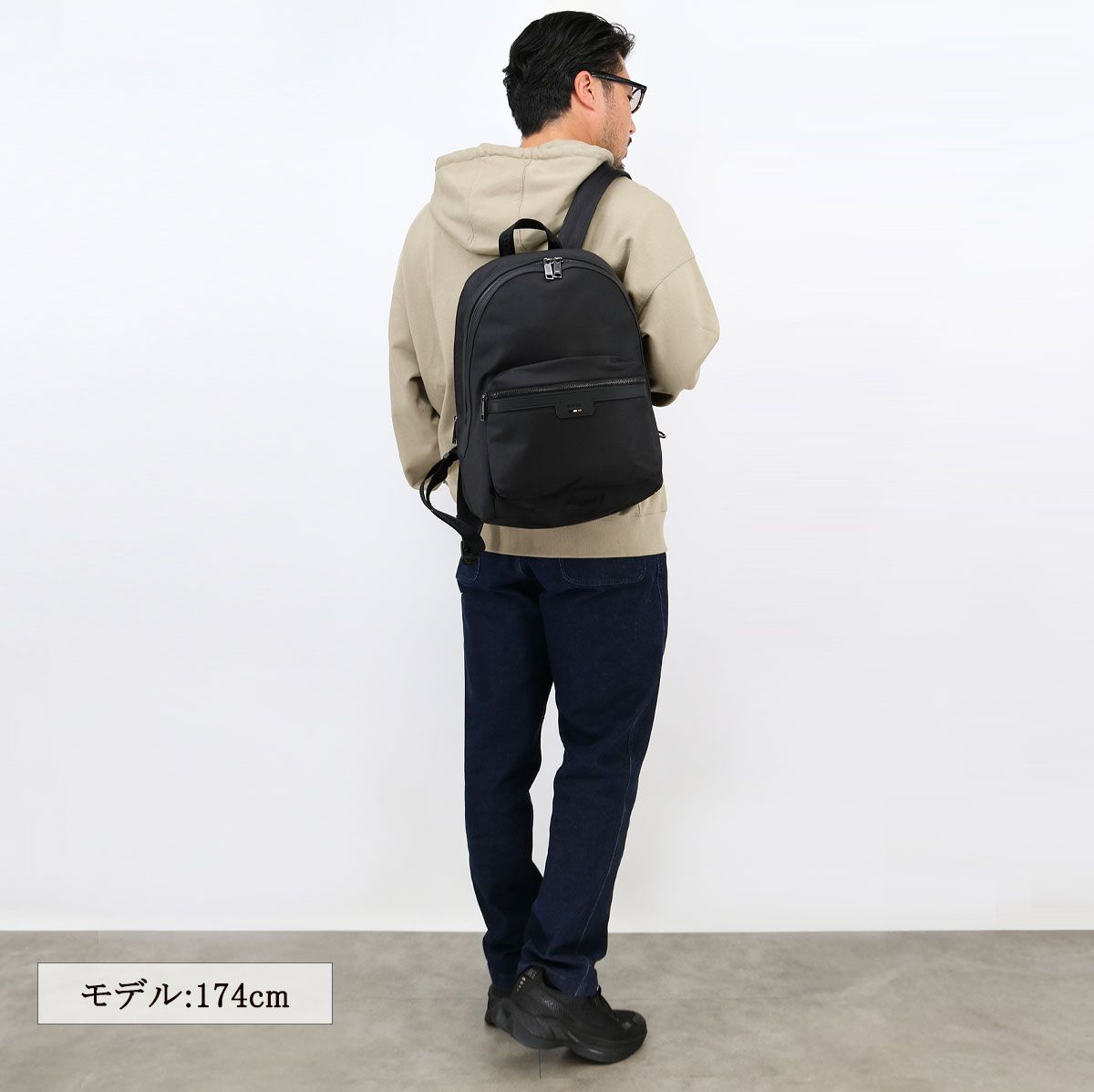 お届けも可 HUGO BOSS ヒューゴボス 50536170 Ray N Backpack バックパック フロントポケット リュック デイパック A4収納 旅行 通勤 通学 スポーツ メンズ BAG 鞄 黒