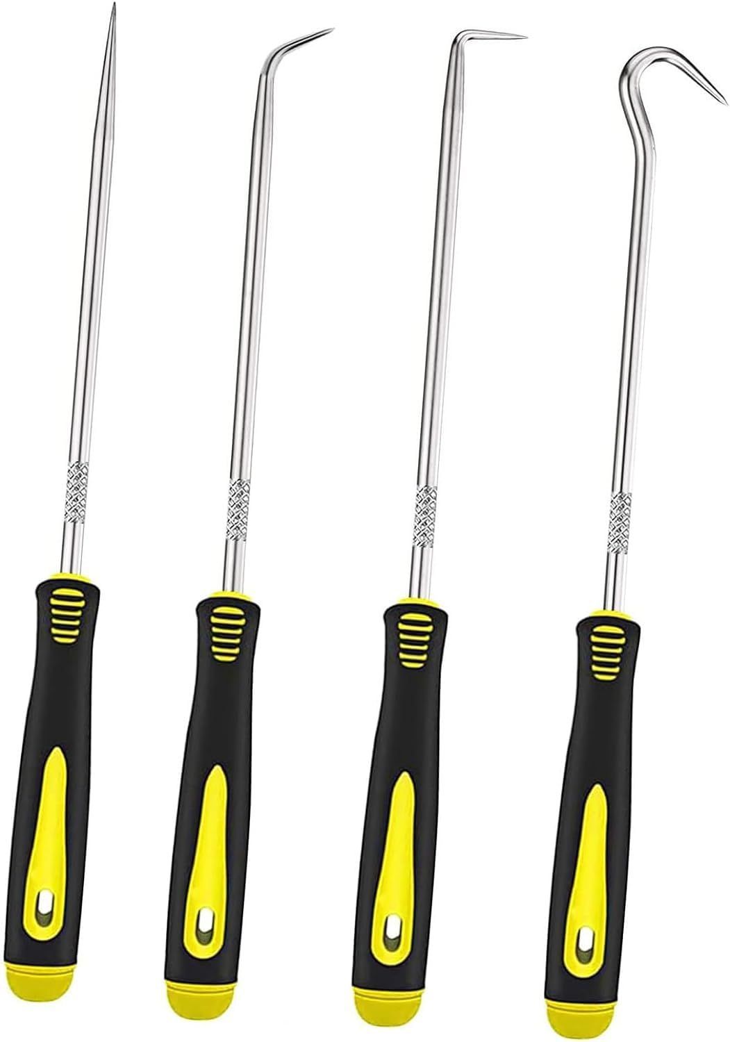 KEWAYO 4本 オイルシールリムバーセット フックセット ピックアップツール Ｏリングオイルシールピックツールセット 自転車・バイク・自動車・整備工具用