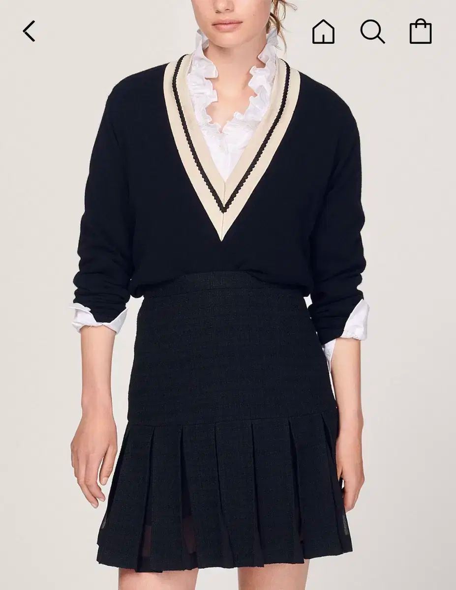 SANDRO(サンドロ) ツイード プリーツ スカート 新品