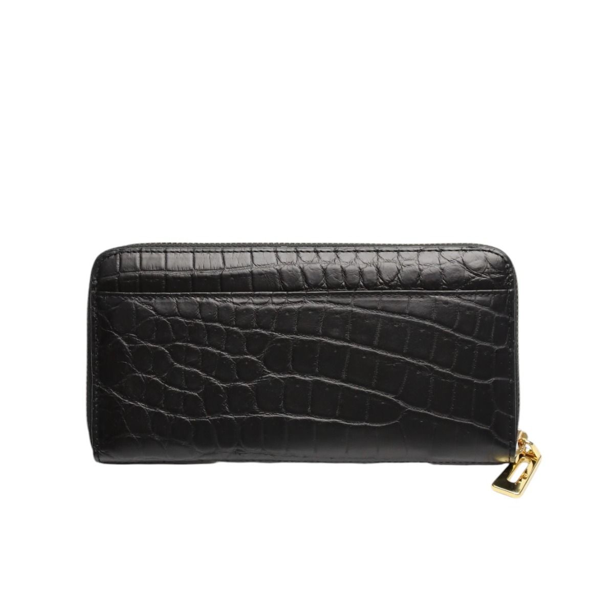 クロコダイル 52658 マット ラウンドファスナー 外ポケット付 長財布  