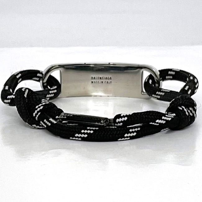 バレンシアガ ブレスレット ec-22894 ブラック シルバー PLATE - メルカリ
