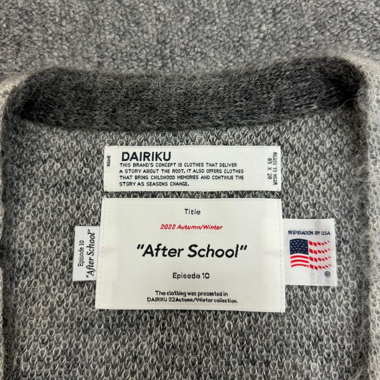 定価44,000円 DAIRIKU 22AW Argyle Mohair Knit Cardigan アーガイル 