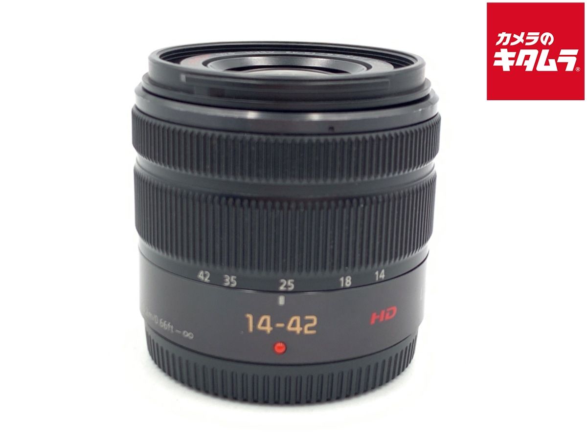 並品 パナソニック LUMIX G VARIO 14-42mm F3.5-5.6 II ASPH. MEGA O.I.S. ブラック H-FS1442A