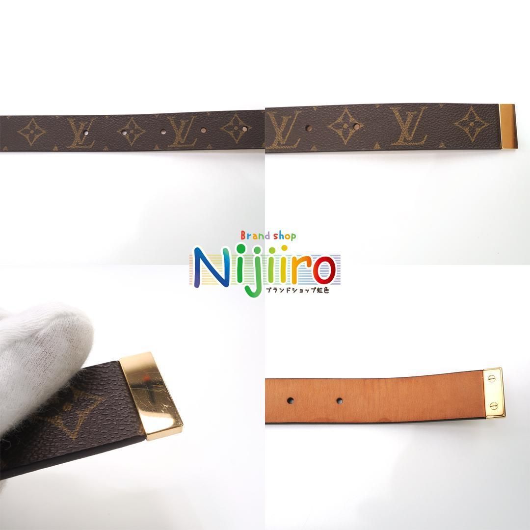 【極美品】ルイヴィトン　モノグラム　サンチュール　キャレ　ベルト　1551 極美品】ルイヴィトン モノグラム サンチュール キャレ ベルト