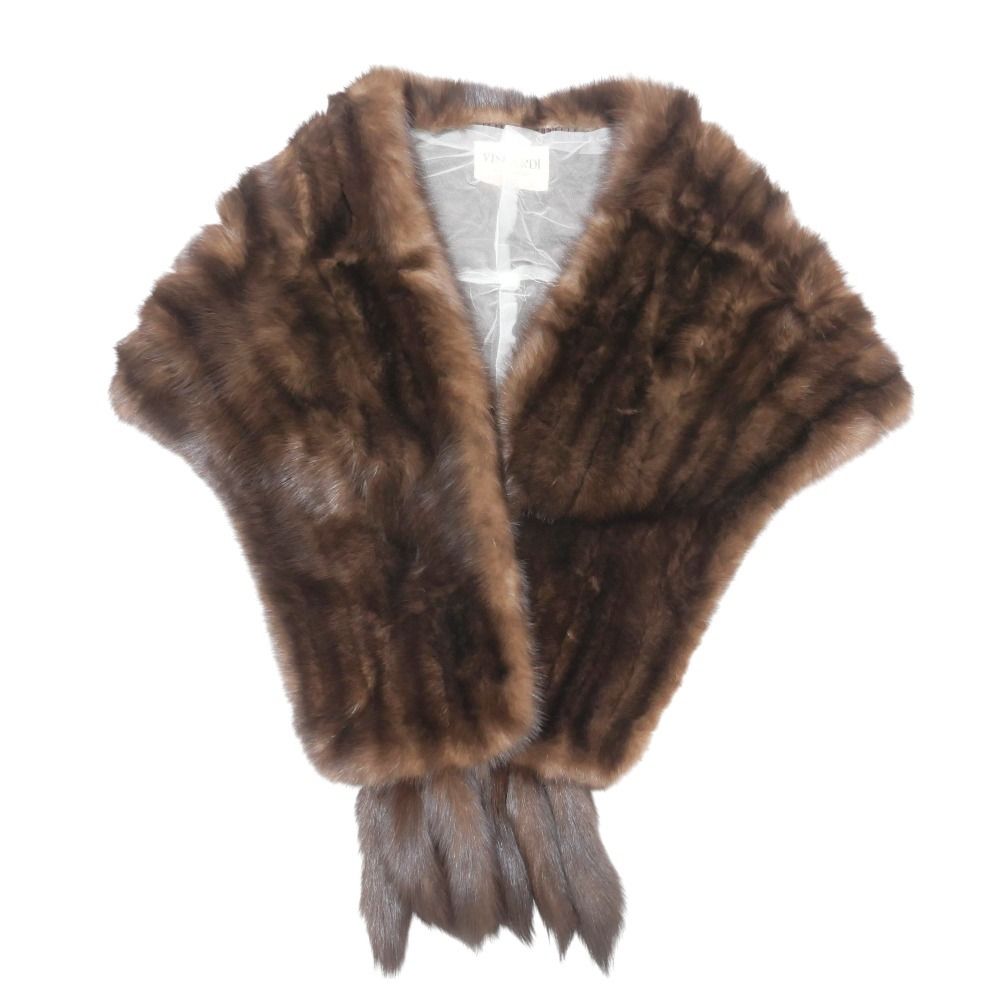□未使用品□sable 毛皮 セーブル ストール VISCARDI セーブル ファー  