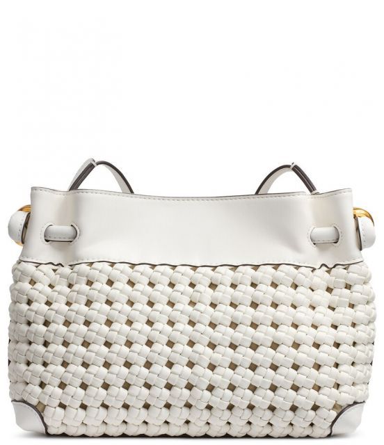 【送料無料】 ダナキャラン レディース ショルダーバッグ バッグ Cashmere Woven Crossbody Bag Brilliant White