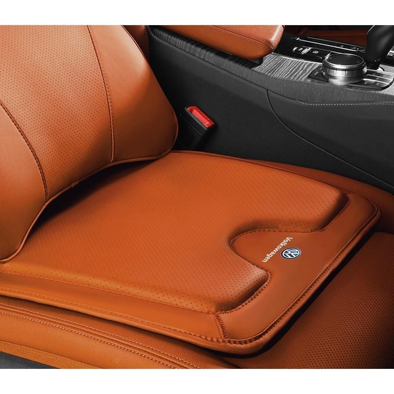 フォルクスワーゲン オレンジ シートクッション カーシートカバー 座布団2点 車の後席1点 座席クッション 車用シート保護 滑り止め ナッパレザー 672 BRIGHTFACE_UK
