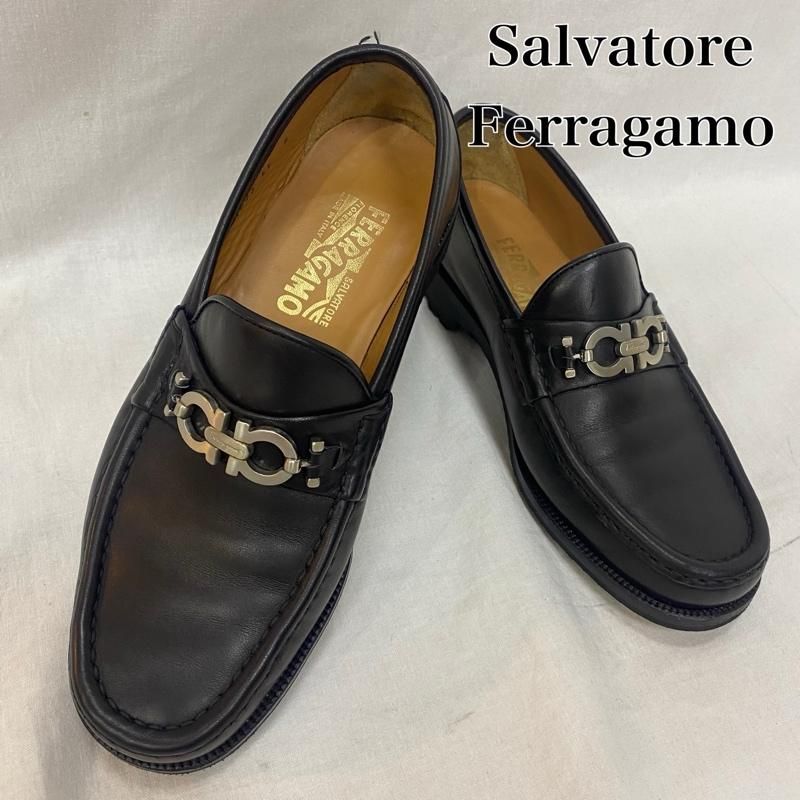 Salvatore Ferragamo サルヴァトーレフェラガモ ローファー ガンチーニビットローファー black レザーローファー