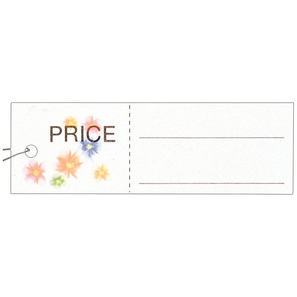 PRICE 18-3551 ササガワ タカ印 タグ 提札 PRICE 18-3551 ミシン目入 H20×W60mm 糸付き