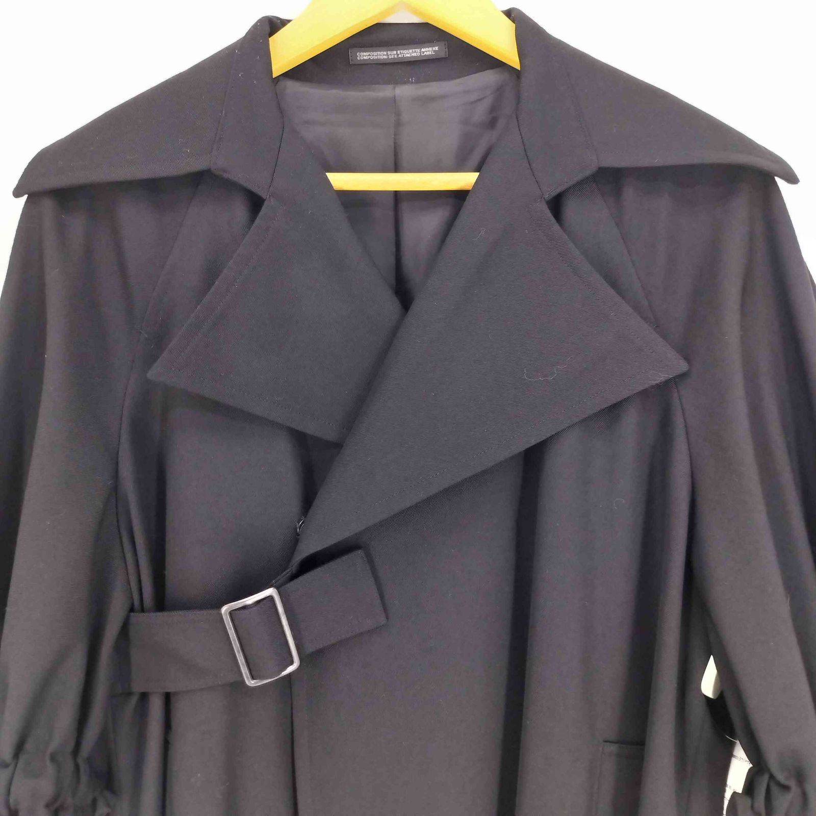 ヨウジヤマモト Yohji Yamamoto 24AW COLLECTIONS WOOL GABARDINE BASIC Q S LONG COAT レディース JPN 2 SIROKUMA-CORPORATION_COM