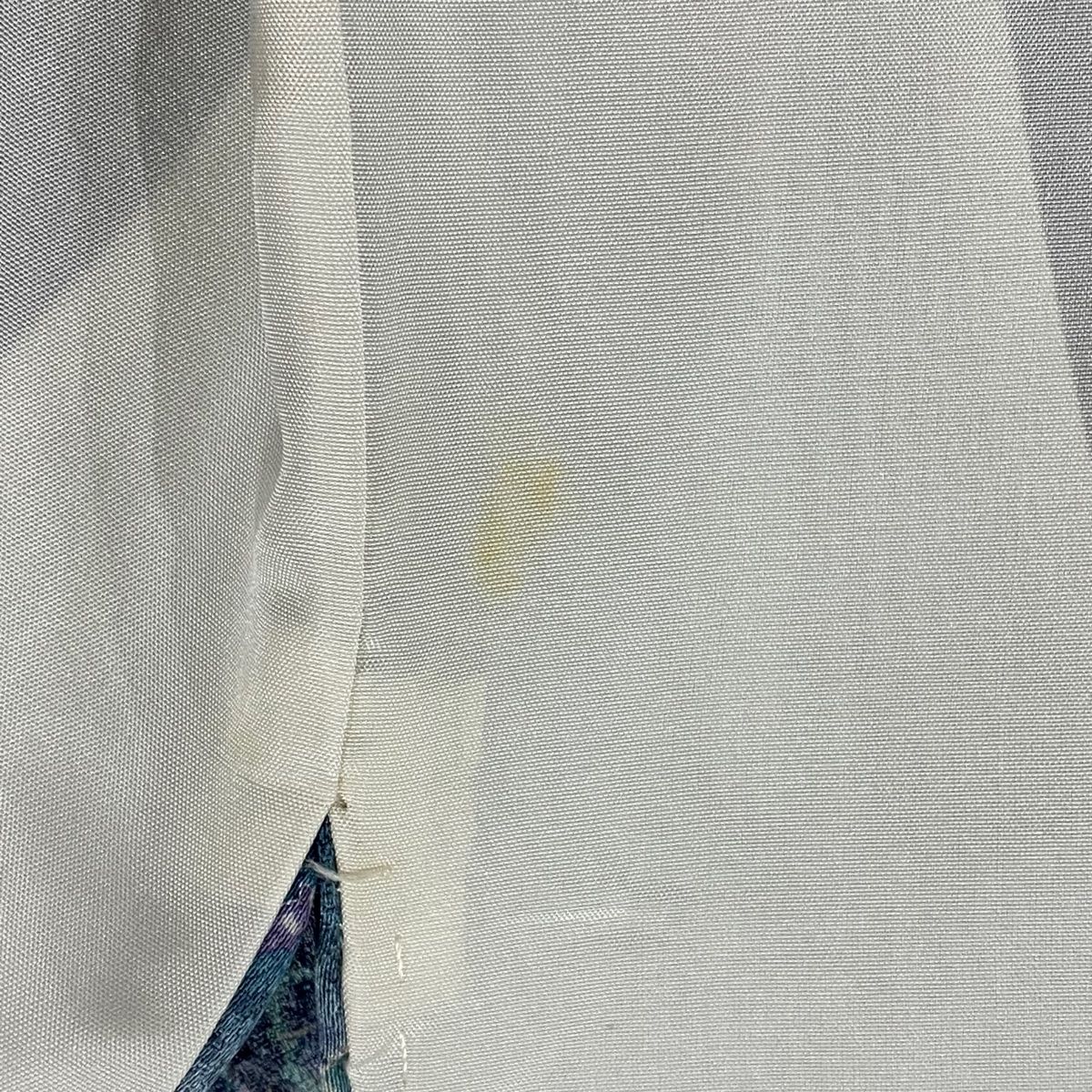 訪問着 身丈158cm 裄丈64cm M 袷 辻が花 染め分け 金彩 青灰色