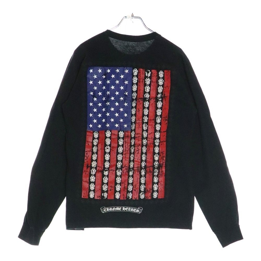 クロムハーツ　黒　国旗　ロングスリーブ　Tシャツ　長袖　ロンT　Sサイズ 楽天市場】CHROME HEARTSクロムハーツUSAロングスリーブTシャツ