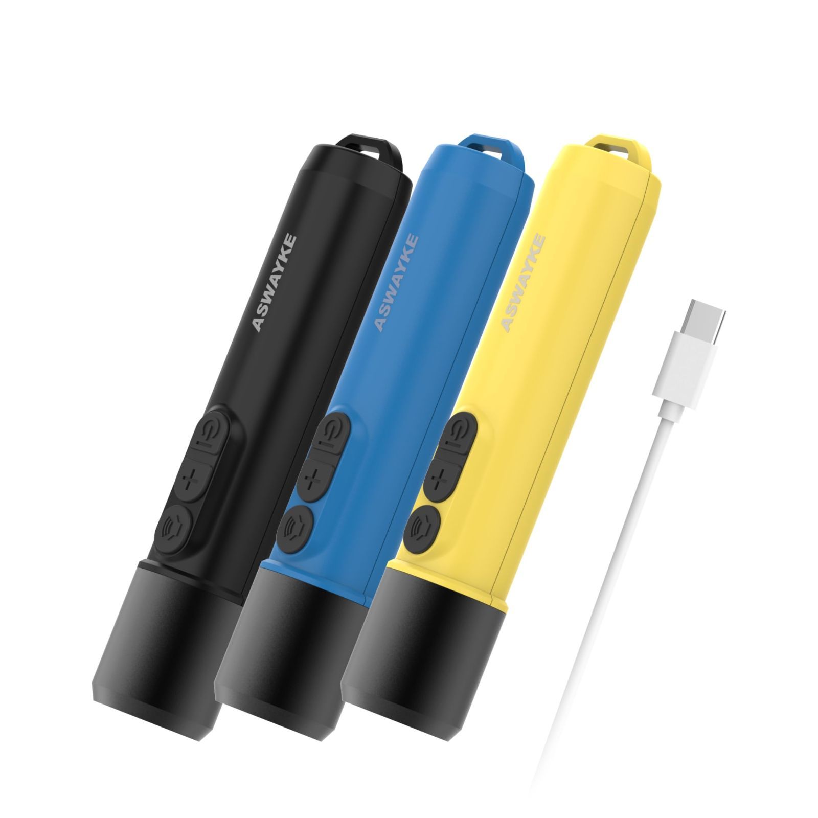 ASWAYKE 電子ホイッスル IPX5防水 大音量 125db 充電式 600mAh【6段階 】電子笛 スポーツ 審判 教師 警察 防災 防犯 K6 3pack