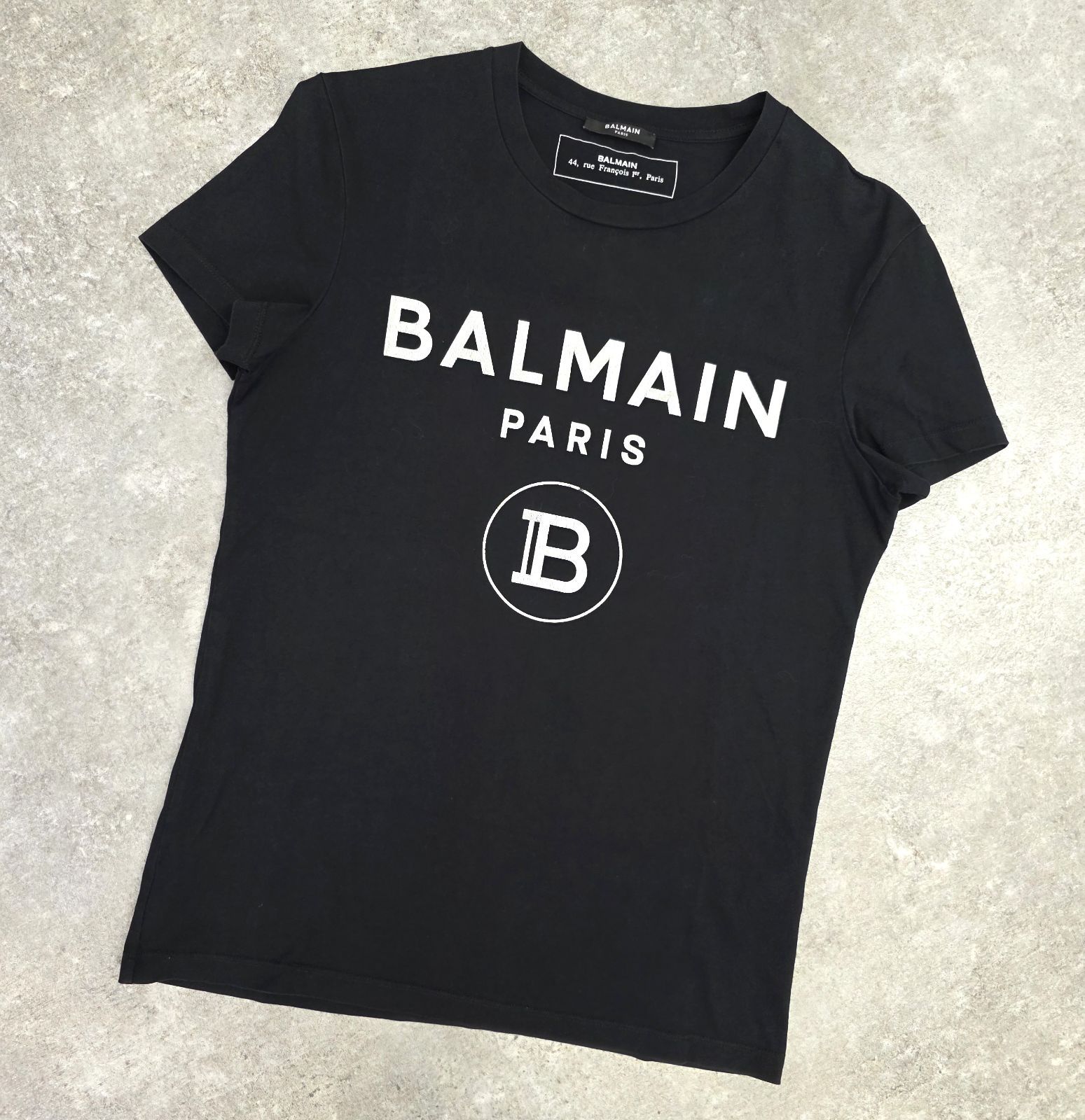 ☆BALMAIN(バルマン)ロゴプリント 半袖 Tシャツ XSサイズ ブラック