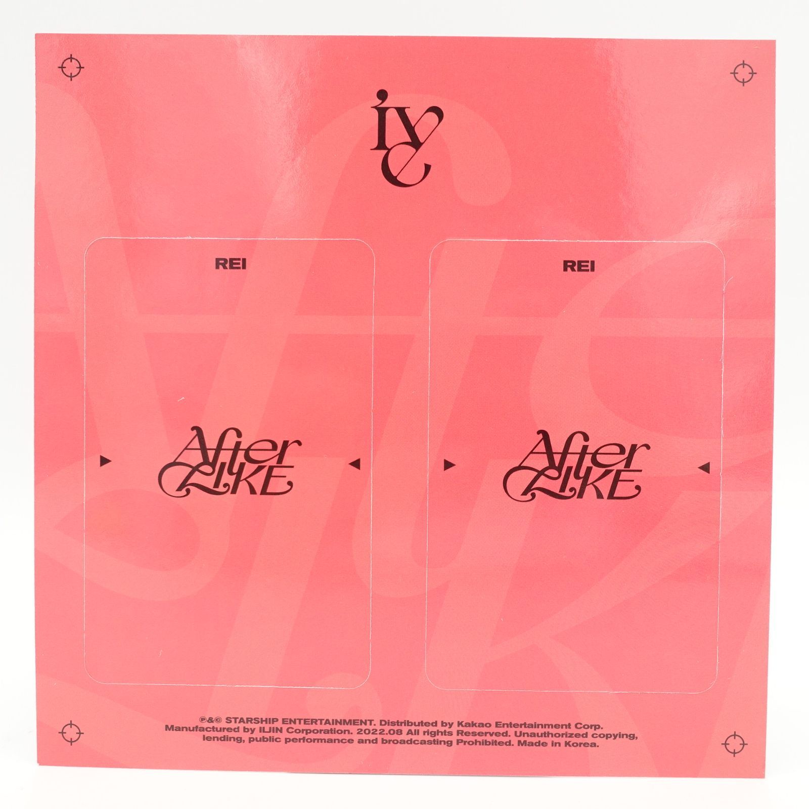 IVE アイヴ レイ REI After like starship スタシ 特典 サークル