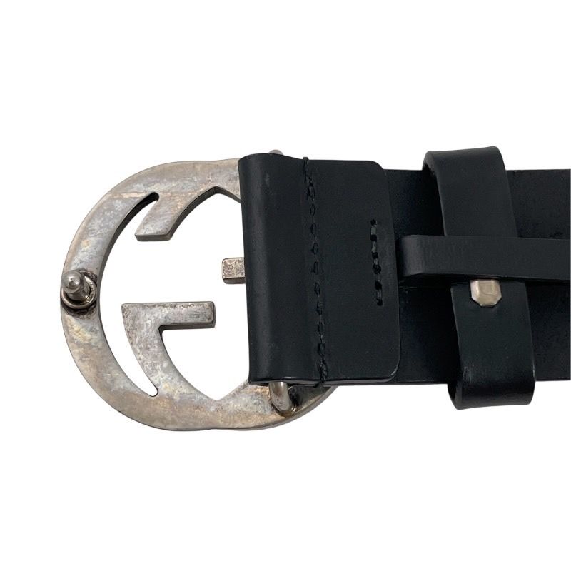 GUCCI】グッチ インターロッキングG 368186 ベルト レザー メンズ