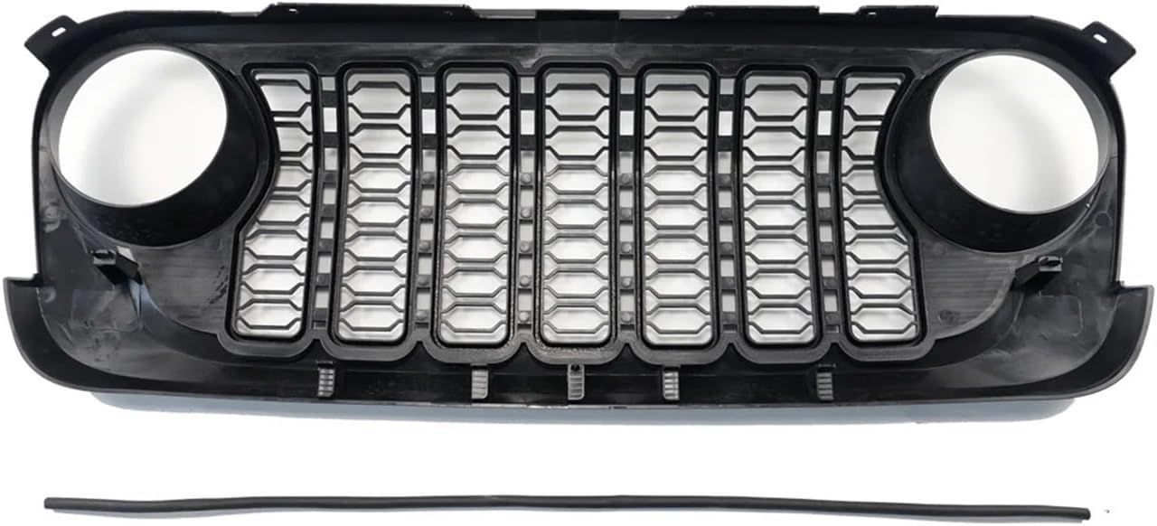 フロントバンパー メッシュグリル JLスタイル JK 2007-2017対応 マットブラック