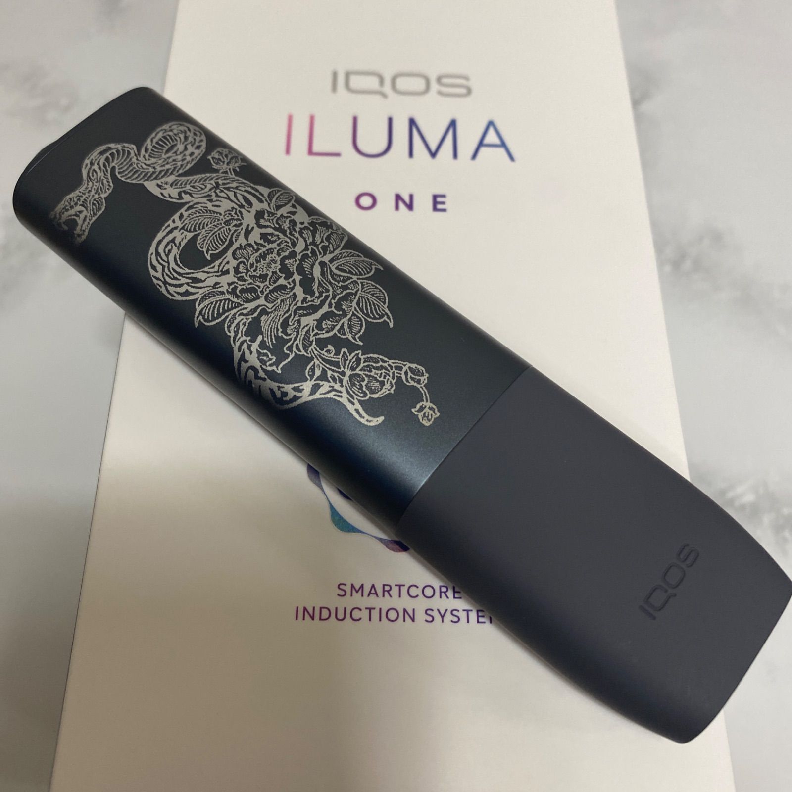 名入れ iQOS ILUMAONE イルマワン レーザー加工 般若 菊 和柄可能となります