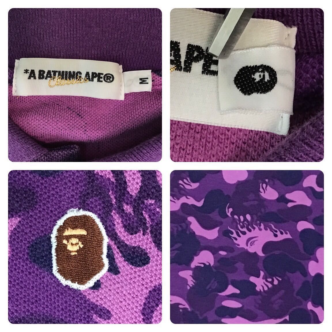 BAPE fire camo ポロシャツ ベイプ 迷彩 ape エイプ BAPE ファイヤー カモ 迷彩 総柄 ポロシャツ ☆激