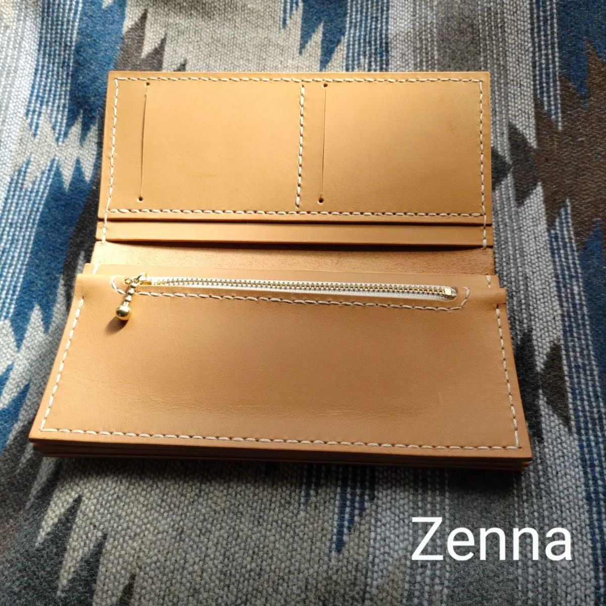 本革 牛革 ハンドメイド 長財布 ロングウォレット no.1043
