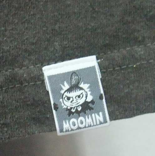 ムーミン Tシャツ スナフキン ピグメント 刺繍 MM-9115 BK