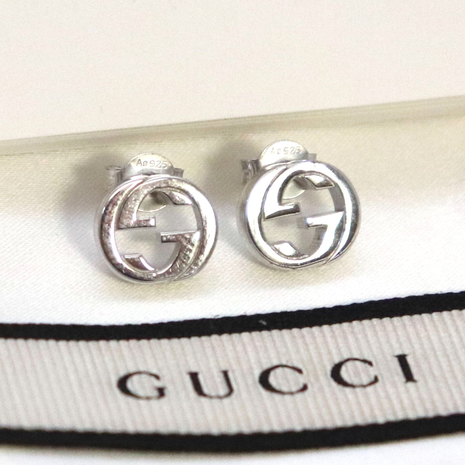 GUCCI シルバー925 ロゴピアス GUCCI グッチ ロゴ ドロップ ピアス シルバー レディース [中古