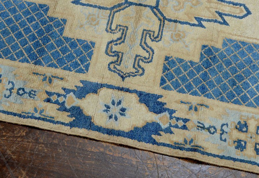 蔵A4876d 古い緞通 段通 敷物 絨毯 木綿 堺赤穂鍋島 MARWIL-DEMENAGEMENTS_CH