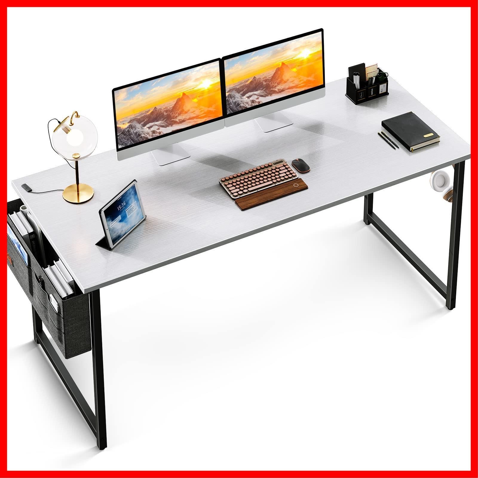 【サイズ:140*55*70cm_色:ホワイト】KKL デスク パソコンデスク KKL デスク パソコンデスク 収納袋付き 幅140cm×奥行55cm ゲーミング