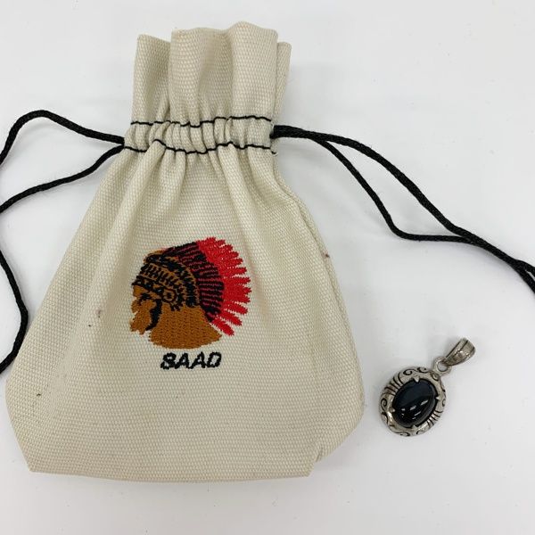 SAAD サード ブラックタイガーアイ ペンダントトップ シルバー 925 サード SAAD ブラックタイガーアイ ペンダントトップ