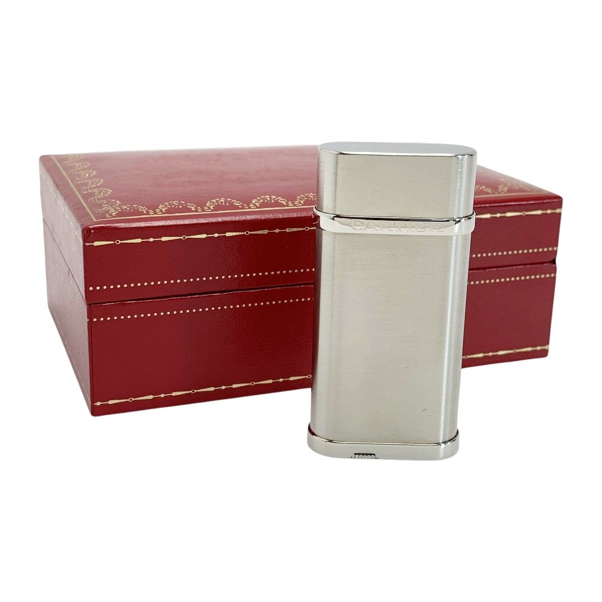 Cartier カルティエ ゴドロン ヘアライン仕上 シルバー ガスライター  