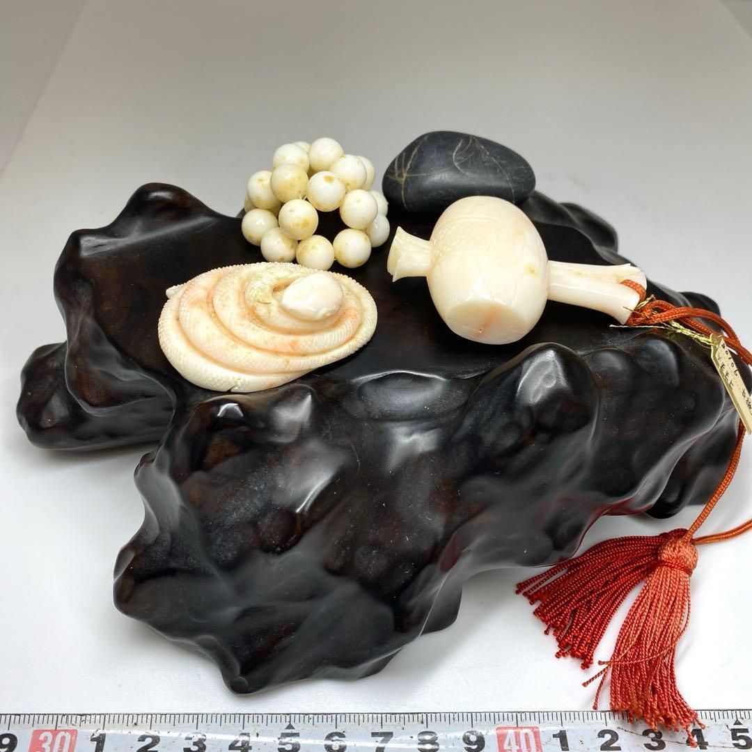 本桃色珊瑚 蛇 小槌等 121g トヒオ 東な7-0111