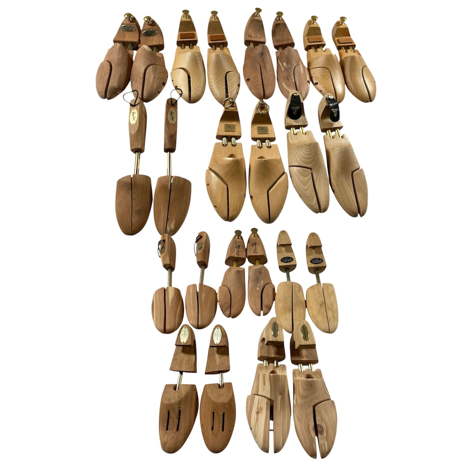 ブランド 木製シューツリー シューキーパー 12点 まとめ商品 RooLee COLUMBUS Hawkins Sarto Recamier LA CORDONNERIE ANGLAISE 等 現状品 8.5kg