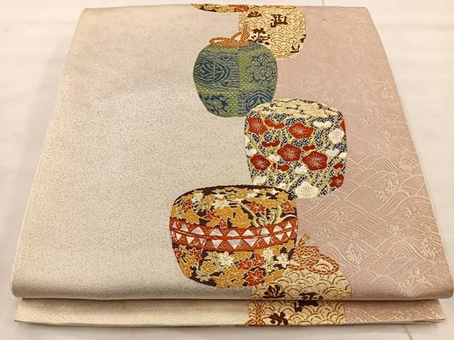 V9372 ●高級 正絹 六通 袋帯 V9372 ○高級 正絹 六通 袋帯