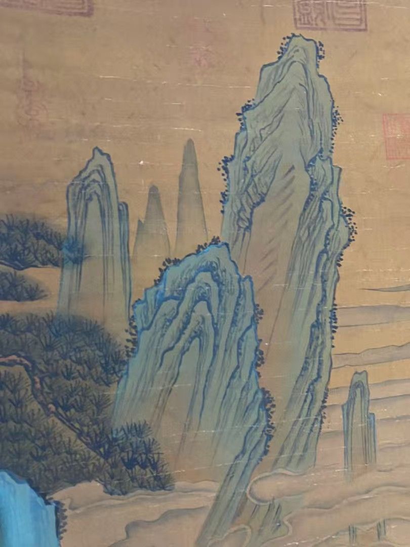 中国古美術.精品三尺中堂画.宋.範寛山水画.手描きの作品.材質