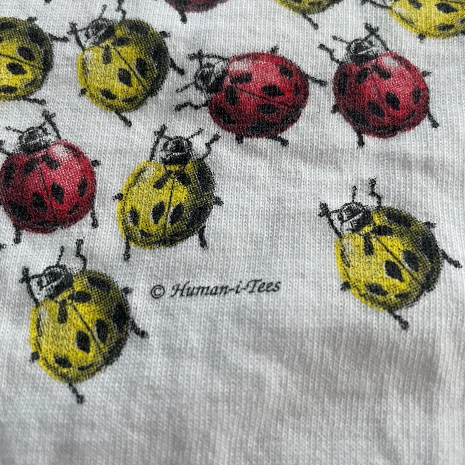 90s Human i Tees USA製 アートTシャツ 昆虫 アニマル てんとう