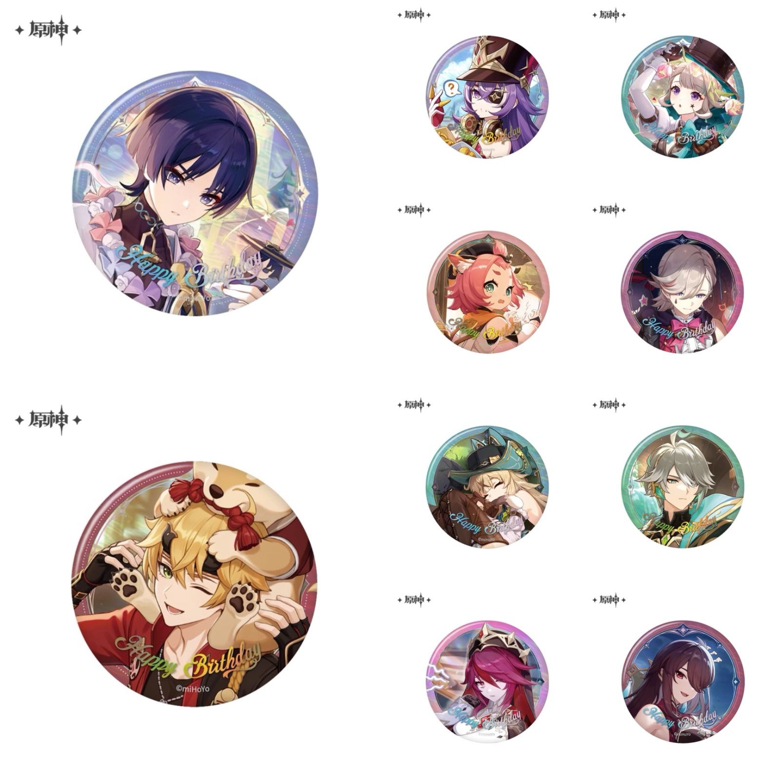 原神　放浪者　命定の日　缶バッジ 原神】 放浪者 命定の日 公式正規品 誕生祭セット 色紙 缶バッジ