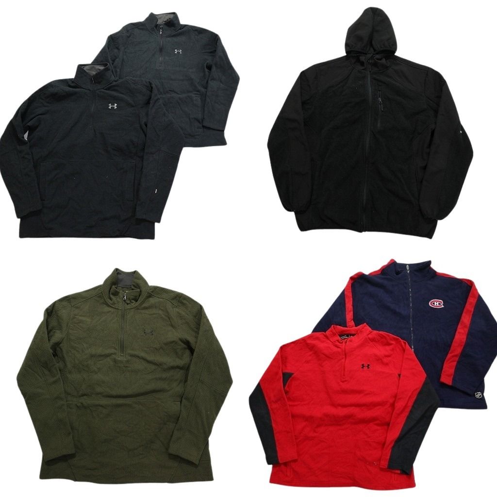 古着卸 スポーツブランドMIX フリース 6枚セット メンズ XL リーボック アンダーアーマー プロチーム NHL 古着 NC2714