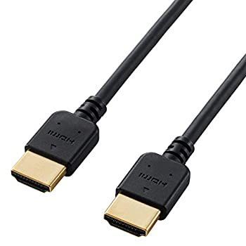 【中古】 エレコム HDMI ケーブル 2m 4K×2K対応 やわらか ブラック DH-HD14EY20BK