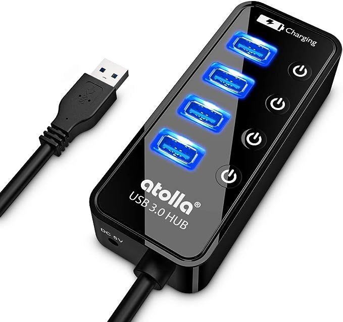 USBハブ 4ポートハブ atolla USB3.0ハブ 4ポート5Gbps高速データ転送 USB HUB 3.0 の 増設  1充電ポート、独立スイッチ付 バスパワー ::66846 双子（発送は1〜2週間ぐらいです） メルカリ